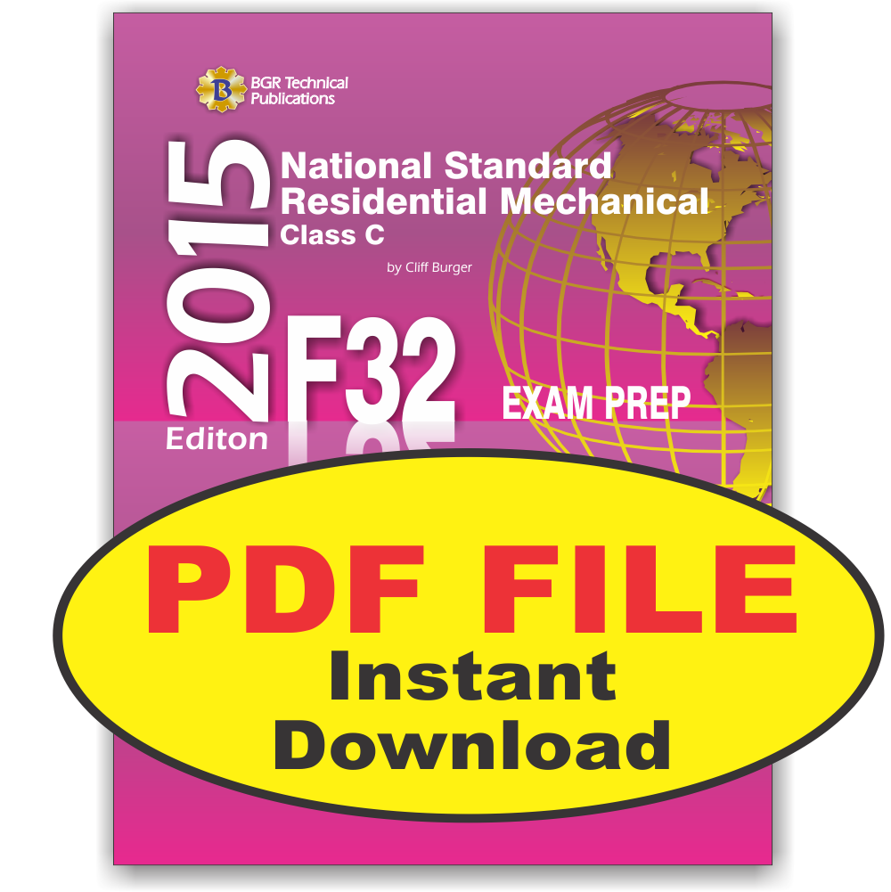 F32 National Standard Residential Mechanical Contractor Exam PDF