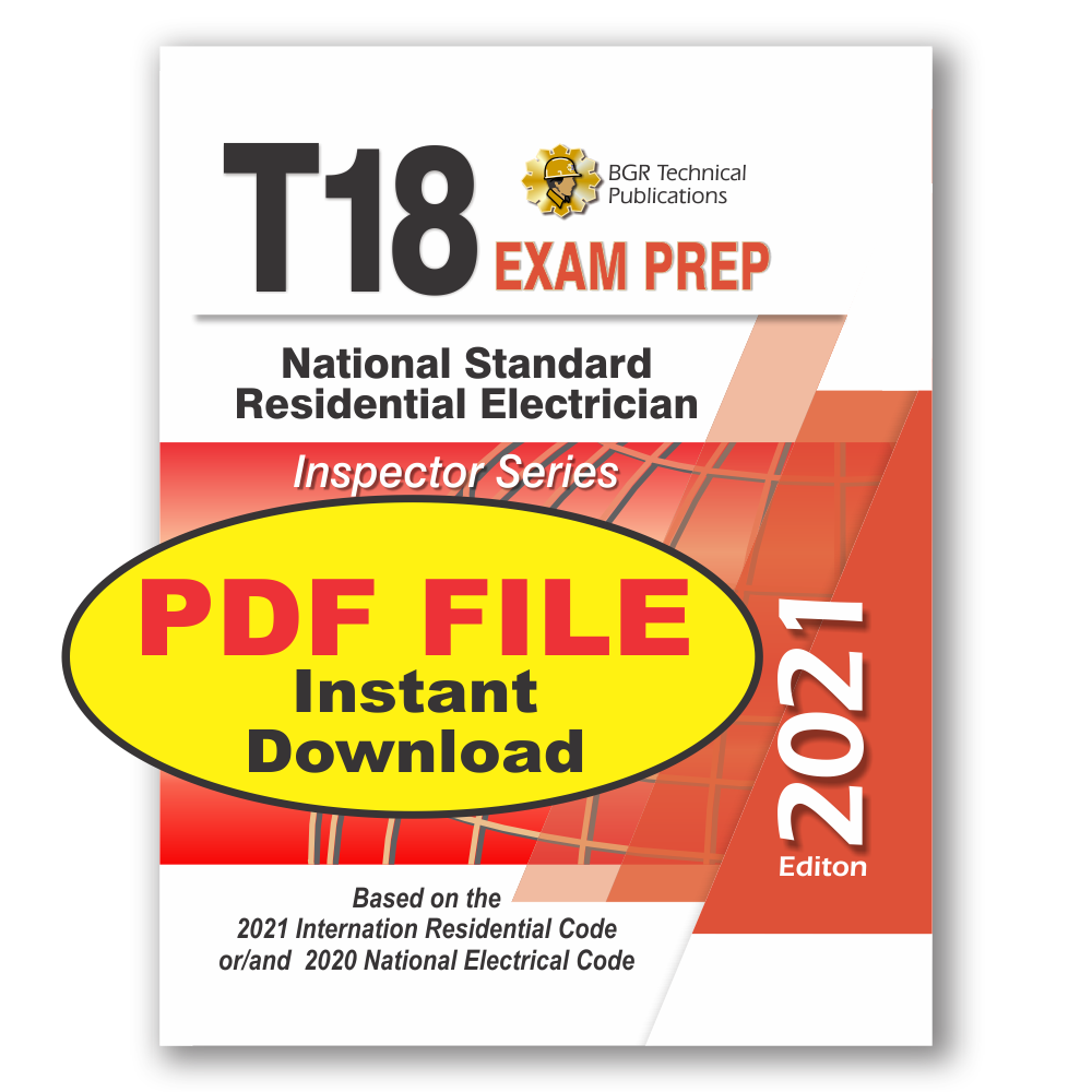 T18 National Standard Residential Electrician PDF Workbook ICC Exam